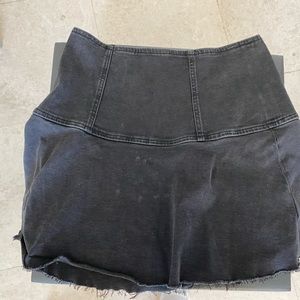Black jean skirt